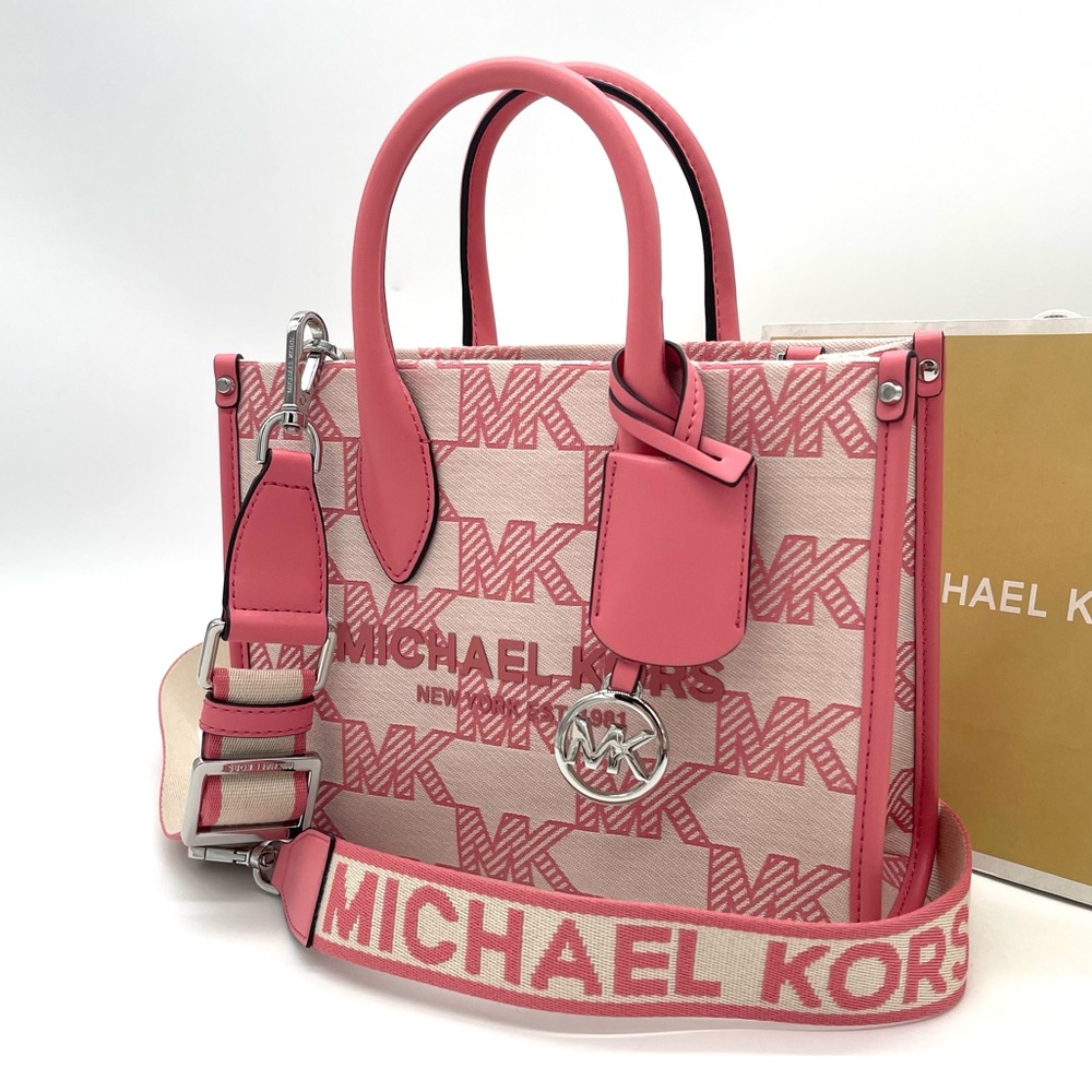 Michael Kors Mirella Small Shopper Top Zip Satchel Xbody Bag - Picture 3 of 9